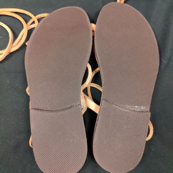 Etsy ♡ Agapimeno ♡ Genuine Leather Tall Lace Up Gladiator Sandals - Picture 5 of 5